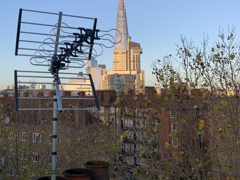 Wolsey high gain TV aerial installation for Freeview TV.