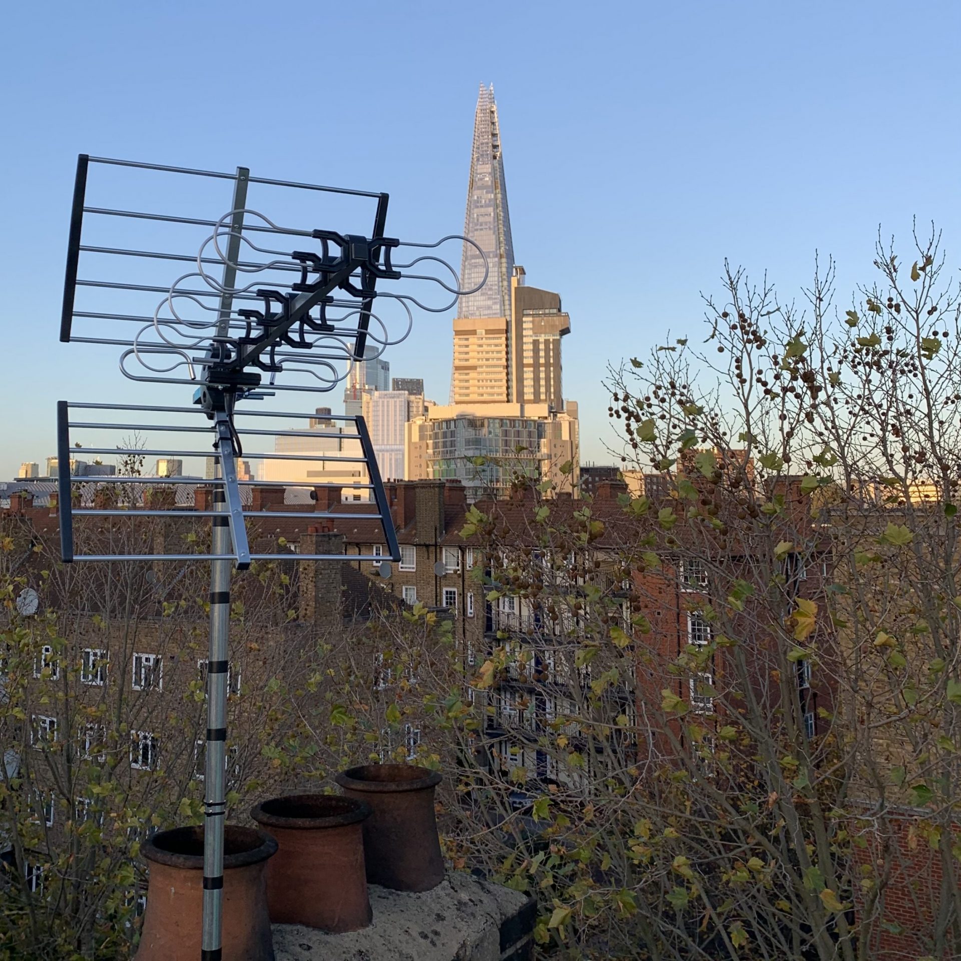 Wolsey high gain TV aerial installation for Freeview TV.